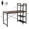 Costway 47.5'' Compact Computer Desk With 4-Tier Storage Bookshelves for Home Office